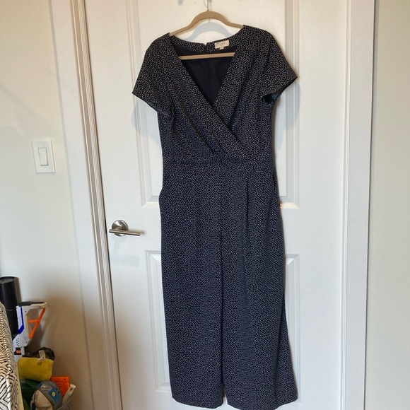 Loft polka dot  jumpsuit Size 12 - Picture 2 of 7